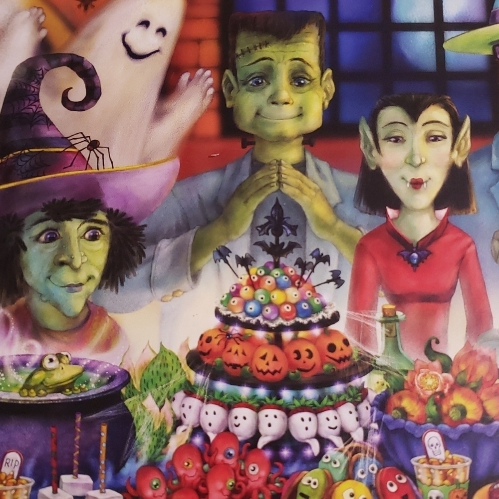 NEW- Monster Banquet 550 Piece Puzzle - Picture 2 of 3